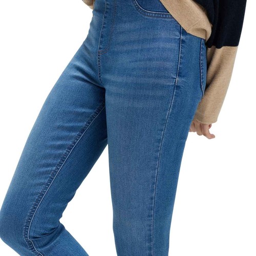 M&S Womens Pull on High Waisted Jegging, Size 16, Extra Short, Indigo thumbnail 2