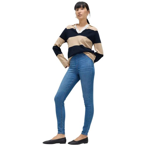 M&S Womens Pull on High Waisted Jegging, Size 16, Extra Short, Indigo thumbnail 4