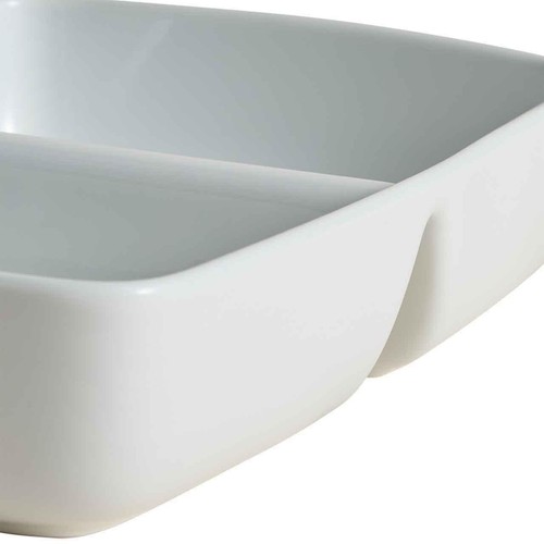 M&S Maxim Ceramic Double Vegetable Dish, One Size, White thumbnail 4
