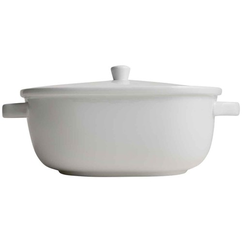 M&S Maxim Ceramic Casserole Dish, One Size, White