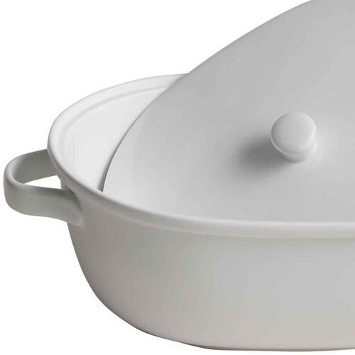 M&S Maxim Ceramic Casserole Dish, One Size, White thumbnail 3
