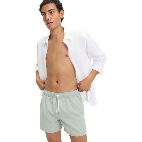 M&S Mens Quick Dry Plain Swim Shorts, 'S 'Medium, Pistachio thumbnail 4