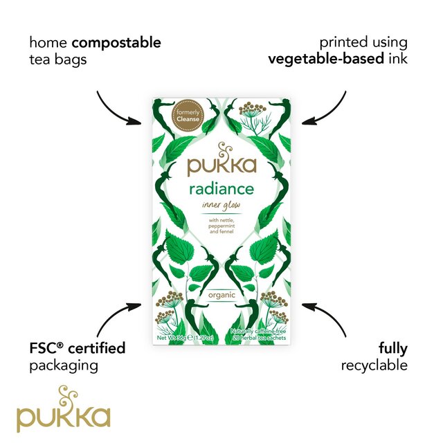 Pukka Organic Radiance Tea 20 Home Compostable Herbal Tea Bags thumbnail 4