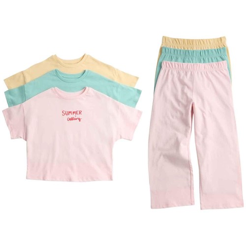 M&S Girls Graphic Pyjama Set, 6-7 Years, Multi