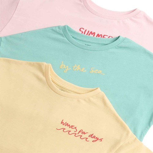 M&S Girls Graphic Pyjama Set, 6-7 Years, Multi thumbnail 2
