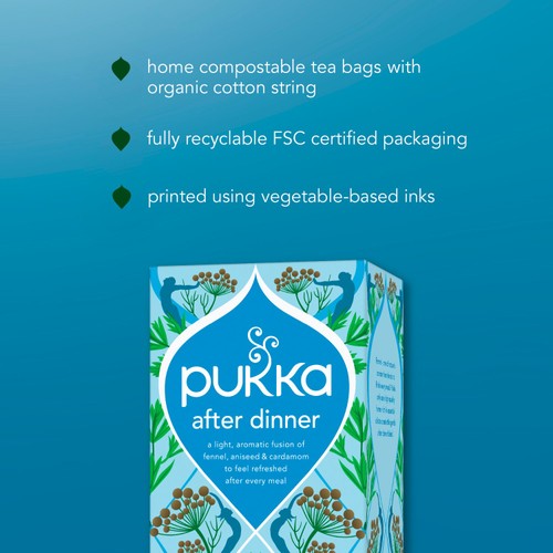 Pukka Organic After Dinner 20 Home Compostable Herbal Tea Bags thumbnail 7