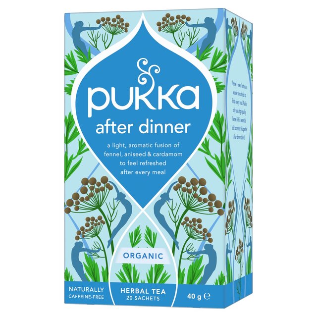 Pukka Organic After Dinner 20 Home Compostable Herbal Tea Bags 40g thumbnail 3