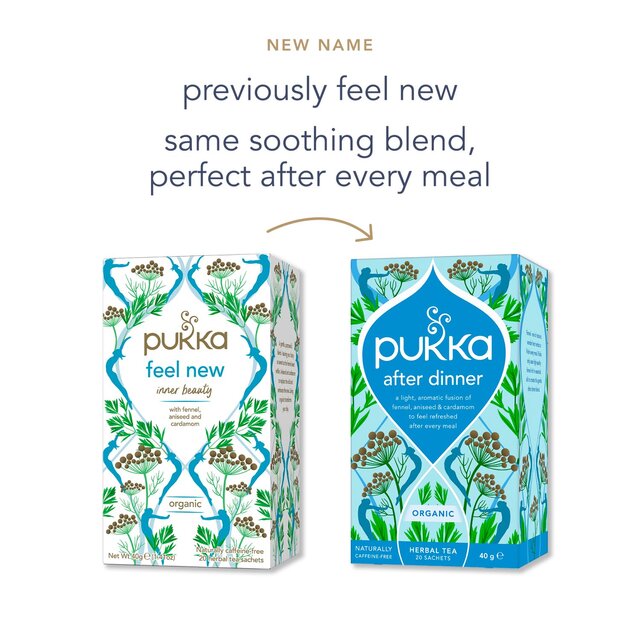 Pukka Organic After Dinner 20 Home Compostable Herbal Tea Bags 40g thumbnail 4