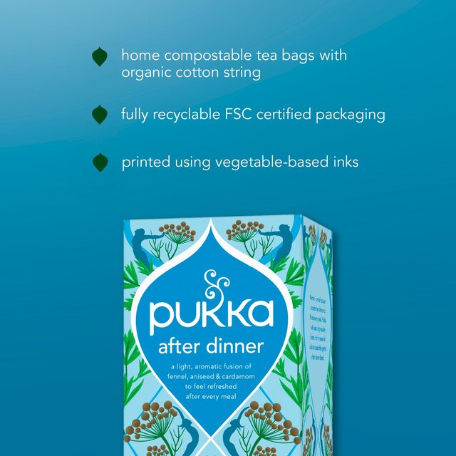 Pukka Organic After Dinner 20 Home Compostable Herbal Tea Bags 40g thumbnail 7