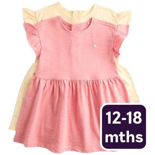 M&S Girls Cotton Jersey Cupcake Dresses, 12-18 Months, Multi