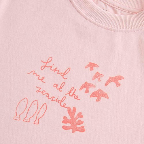 M&S Cotton Seaside Print T-Shirt, 6-7 Years, Pale Pink thumbnail 2