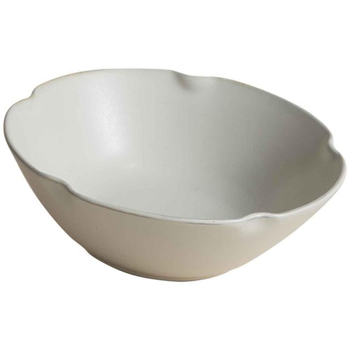 M&S Crimped Scallop Cereal Bowl, Cream