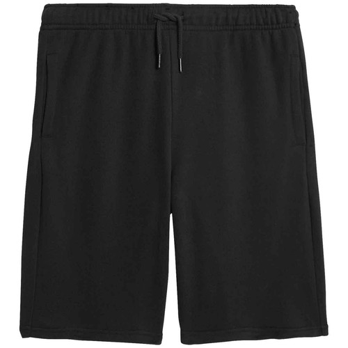 M&S Boys Cotton Rich Elasticated Waist Shorts, 10-11 Years, Navy