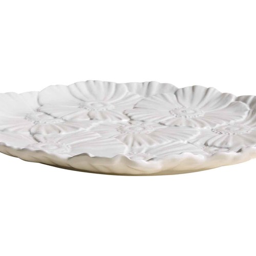 M&S Floral Platter, White thumbnail 2