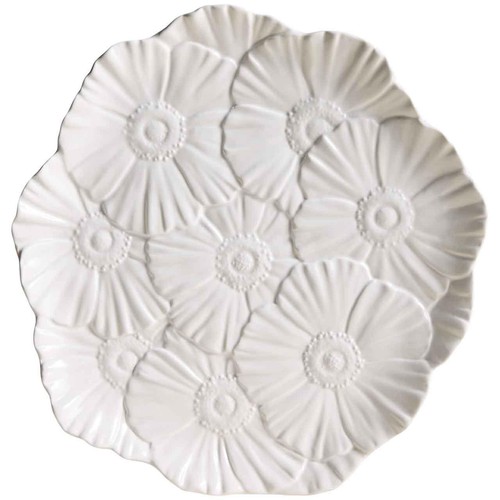 M&S Floral Platter, White thumbnail 3