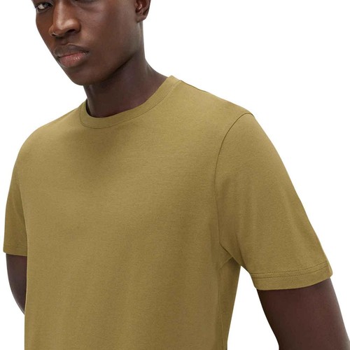 M&S Mens Regular Fit Pure Cotton Crew Neck T-Shirt, 'L 'Regular, Olive thumbnail 2