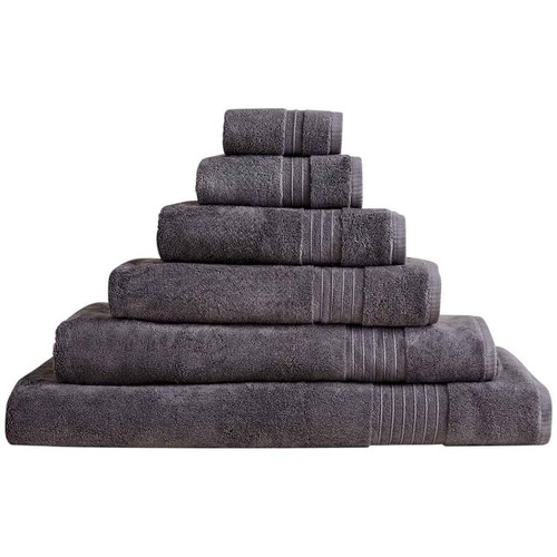 M&S Egyptian Cotton 650GSM, 2 Pack Face Towels, Charcoal