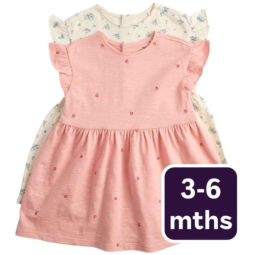 M&S Cotton Jersey Dresses, 3-6 Months, Multi