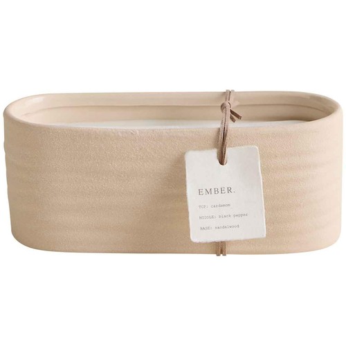 M&S Ember Ceramic 3 Wick Candle, Neutral