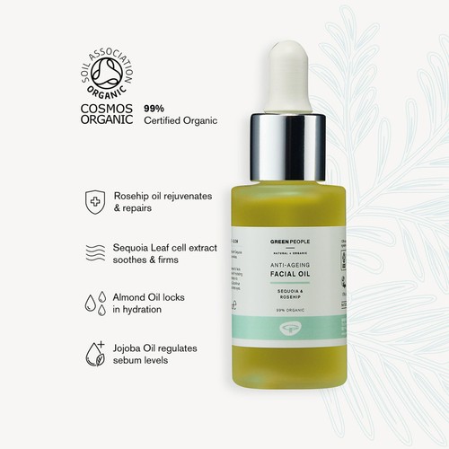 Green People Organic Facial Oil, Anti Ageing, Vegan thumbnail 5