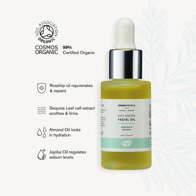Green People Organic Facial Oil, Anti Ageing, Vegan thumbnail 5