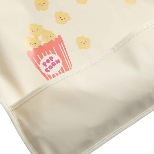 M&S Unisex Popcorn Dribble Bib, 12-24 M, Cream thumbnail 3
