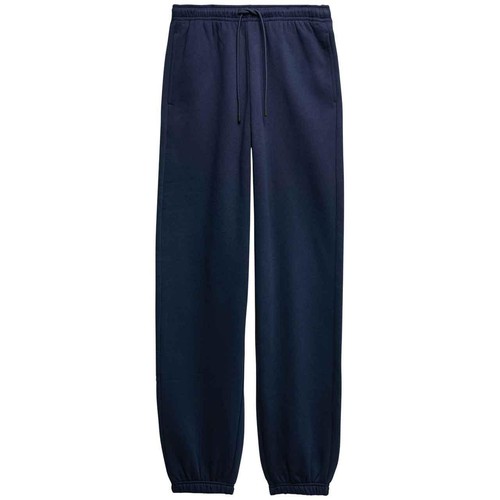 M&S Womens Cotton Rich Cuffed Joggers, 18 Extra Short, Navy