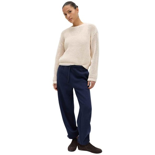 M&S Womens Cotton Rich Cuffed Joggers, 14 Extra Short, Navy thumbnail 2