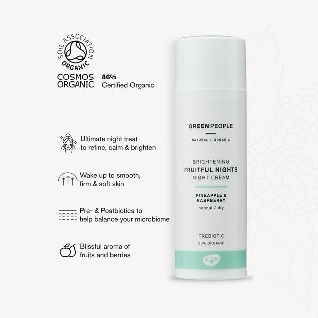 Green People Organic Night Cream, Fruitful Nights, Vegan thumbnail 4