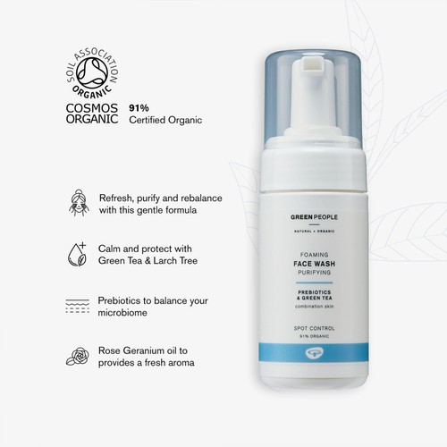 Green People Organic Foaming Face Wash, Vegan thumbnail 4