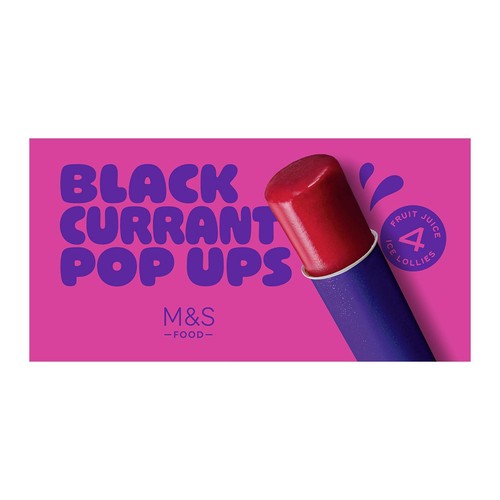M&S 4 Blackcurrant Pop Ups