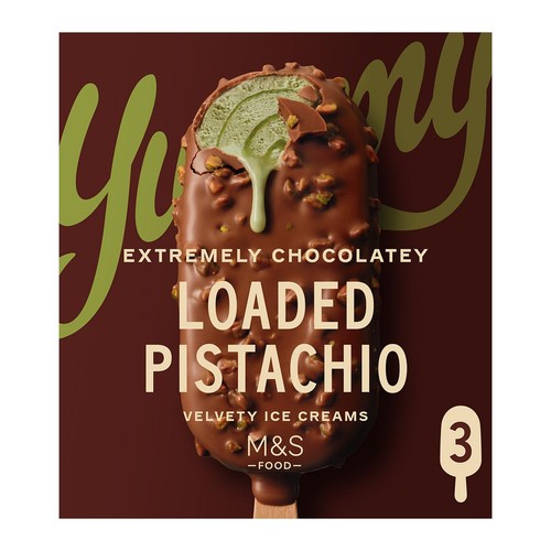 M&S 3 Loaded Pistachio Velvety Ice Creams