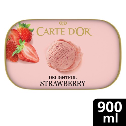 Carte D'or Delightful Strawberry Ice Cream Dessert Tub