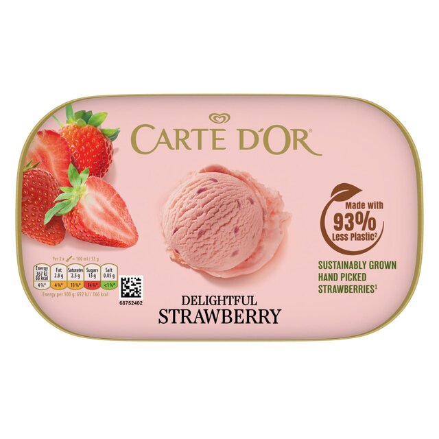 Carte D'or Delightful Strawberry Ice Cream Dessert Tub
