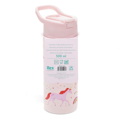 Rex London Stainless Steel Unicorn Bottle 500ml thumbnail 4