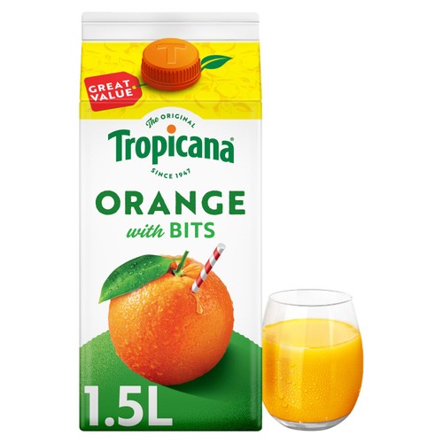 Tropicana Original Orange Fruit Juice with Bits thumbnail 2