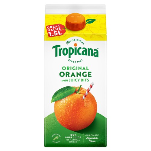 Tropicana Original Orange Fruit Juice with Bits thumbnail 3