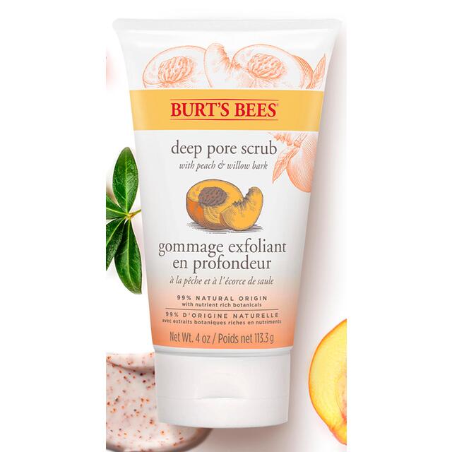 Burt's Bees Exfoliating Pore Scrub, Peach & Willowbark thumbnail 2