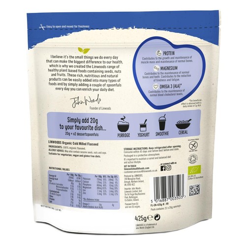 Linwoods Milled Organic Flaxseeds thumbnail 2