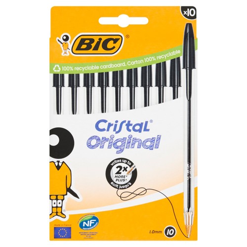 BIC Cristal Original Ballpoint Pens Black Box of 10 thumbnail 10