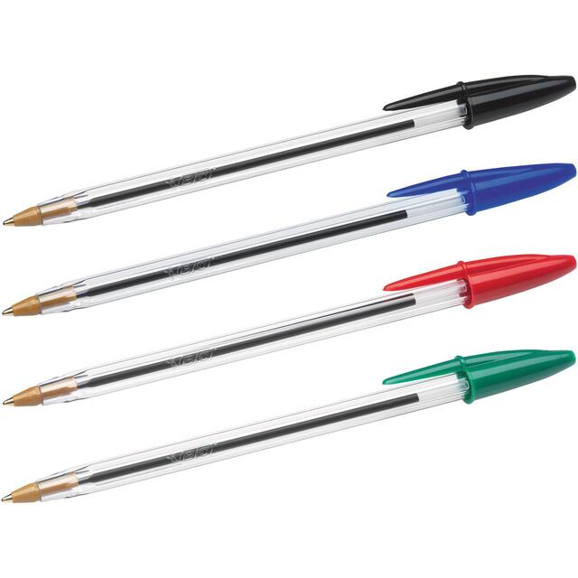 BIC Cristal Original Ballpoint Pens Assorted Box of 4 thumbnail 3
