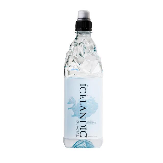 Icelandic Glacial Alkaline Mineral Water rPET Sports Cap Bottle
