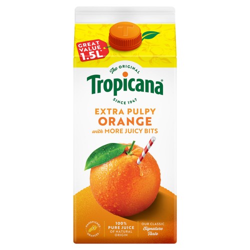 Tropicana Pure Orange Fruit Juice with Extra Juicy Bits thumbnail 3