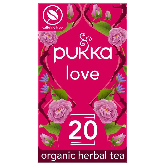 Pukka Organic Love Tea 20 Home Compostable Herbal Tea Bags