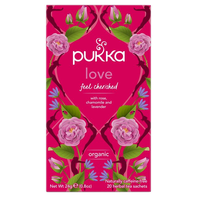 Pukka Organic Love Tea 20 Home Compostable Herbal Tea Bags thumbnail 3