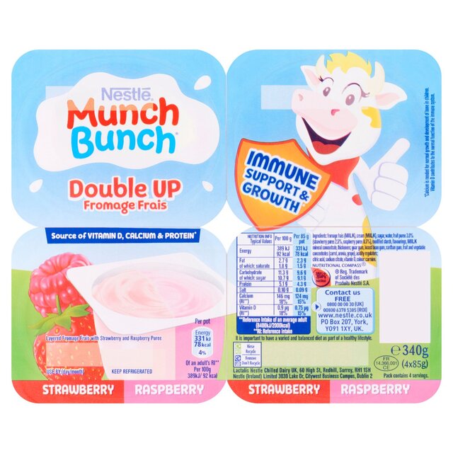 Munch Bunch Double Up Fromage Frais Strawberry & Raspberry thumbnail 4