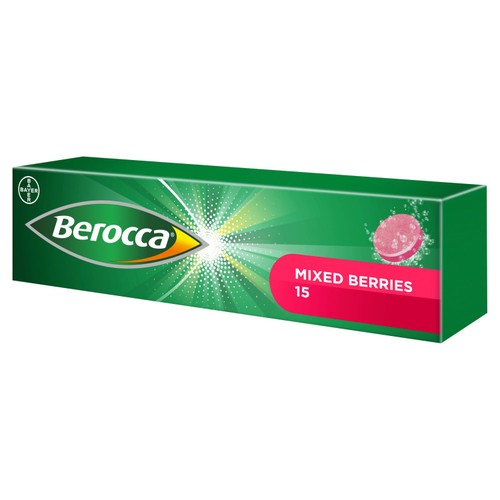 Berocca Mixed Berries Energy Vitamin Effervescent Tablets thumbnail 2