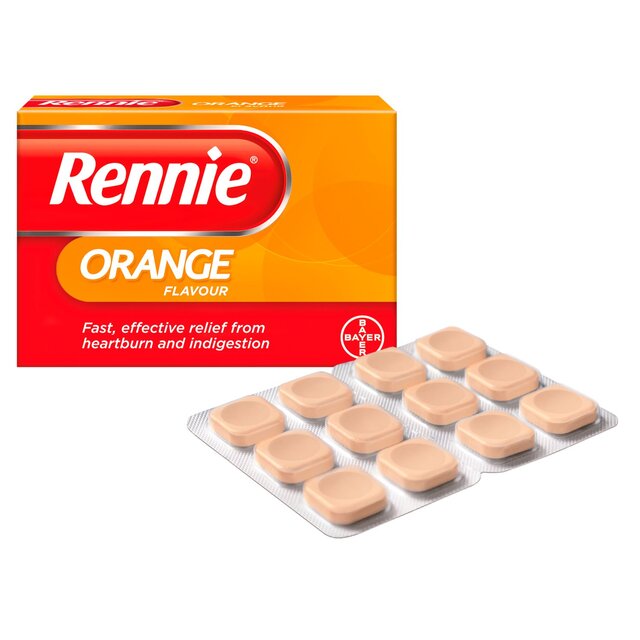 Rennie Orange Heartburn & Indigestion Relief Tablets thumbnail 2