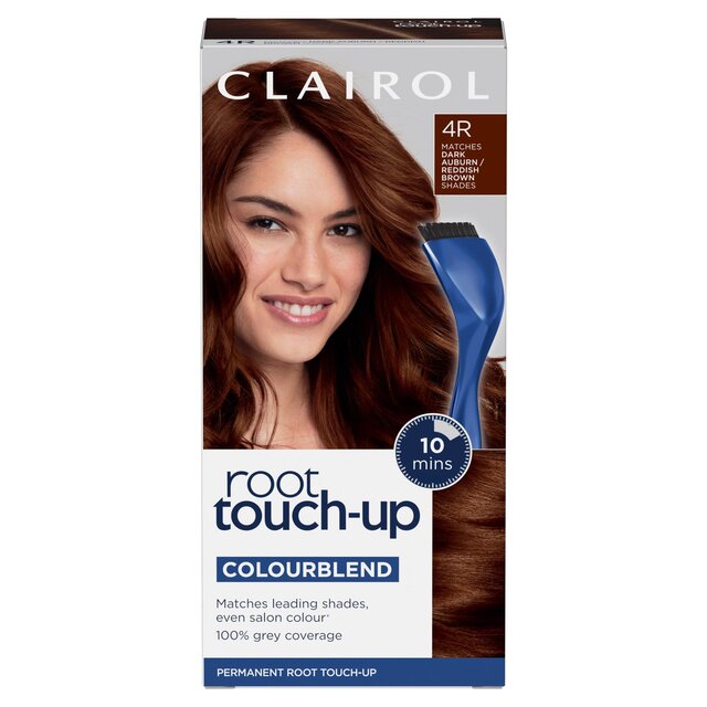 Clairol Root Touch-Up Permanent Hair Dye 4R Dark Auburn, Full Coverage
