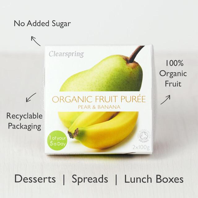 Clearspring Organic Pear & Banana Puree thumbnail 2